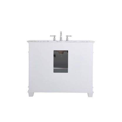 42 inch Single Bathroom Vanity set in White