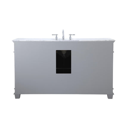 60 inch Single Bathroom Vanity set in Grey