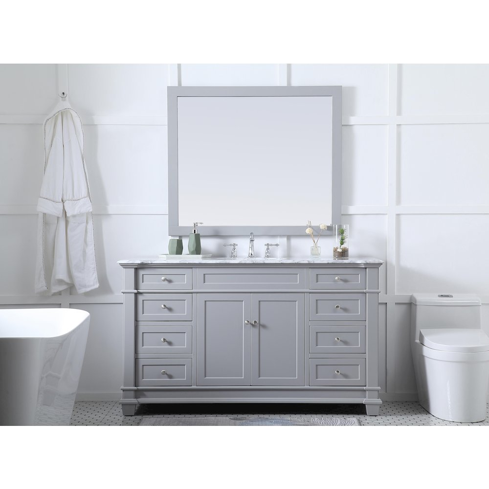 60 inch Single Bathroom Vanity set in Grey