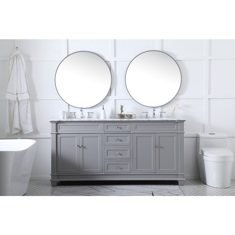 72 inch Double Bathroom Vanity set in Grey