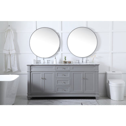 72 inch Double Bathroom Vanity set in Grey