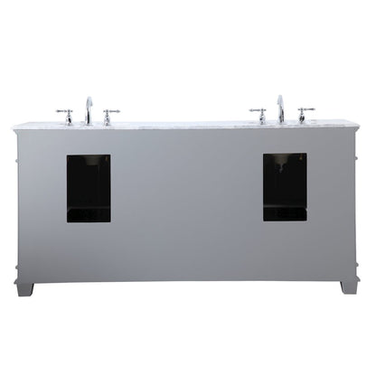72 inch Double Bathroom Vanity set in Grey