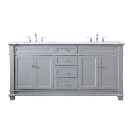 72 inch Double Bathroom Vanity set in Grey