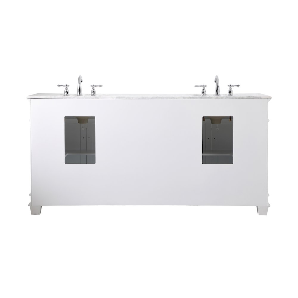 72 inch Double Bathroom Vanity set in White