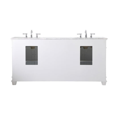 72 inch Double Bathroom Vanity set in White