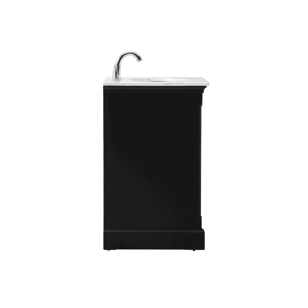 24 inch Single bathroom vanity set in black