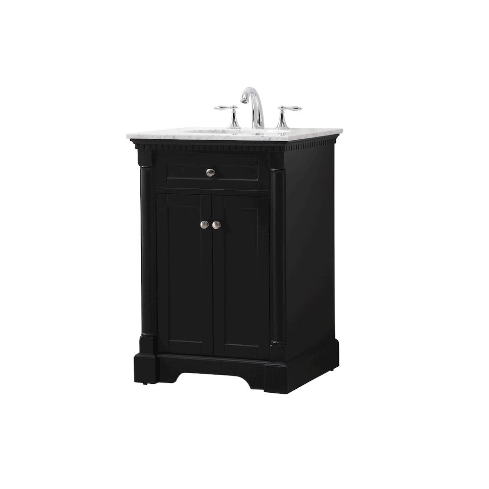 24 inch Single bathroom vanity set in black