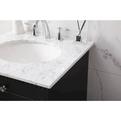 24 inch Single bathroom vanity set in black