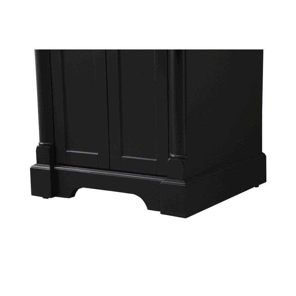 24 inch Single bathroom vanity set in black