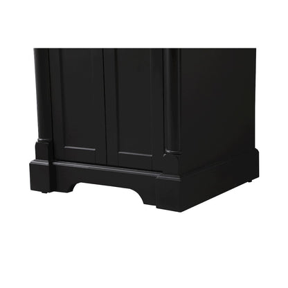 24 inch Single bathroom vanity set in black