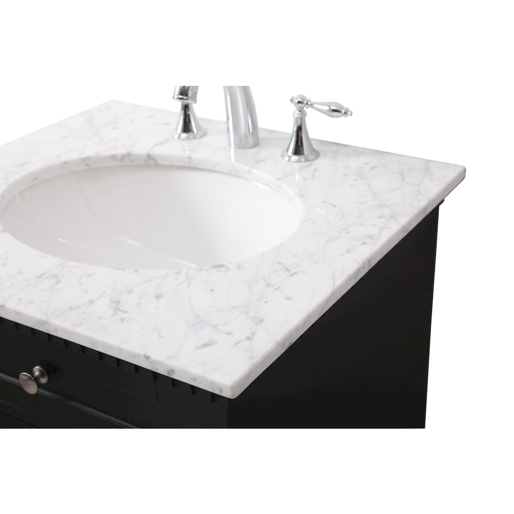 24 inch Single bathroom vanity set in black