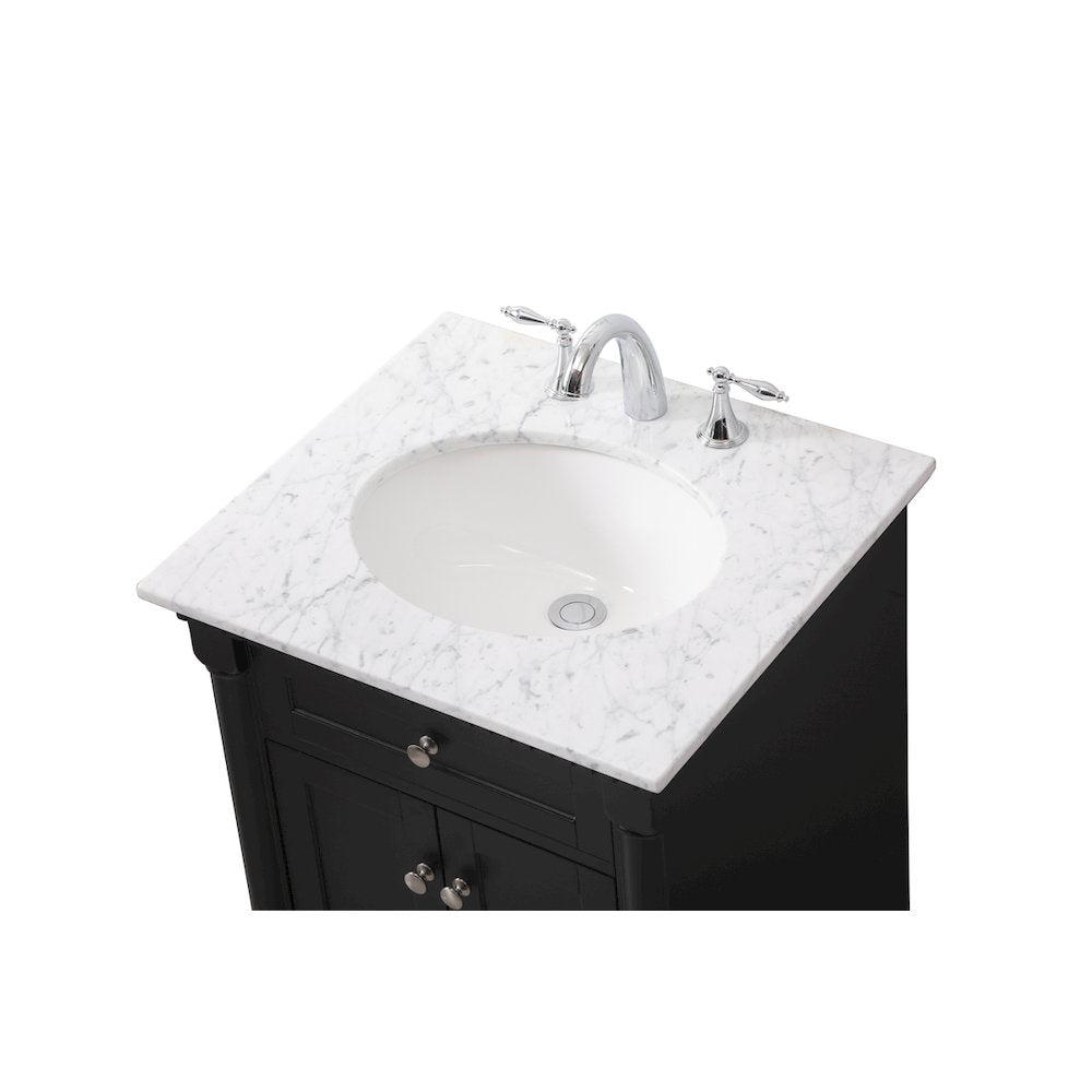 24 inch Single bathroom vanity set in black