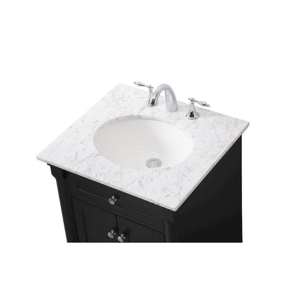 24 inch Single bathroom vanity set in black