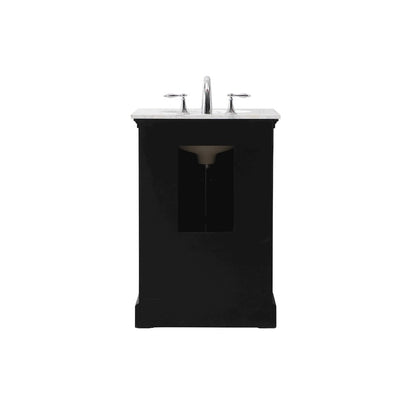 24 inch Single bathroom vanity set in black