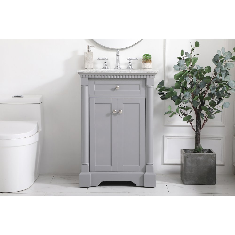 24 inch Single bathroom vanity in  Grey