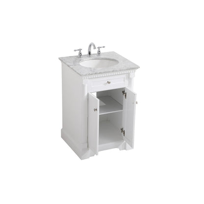 24 inch Single bathroom vanity in  White