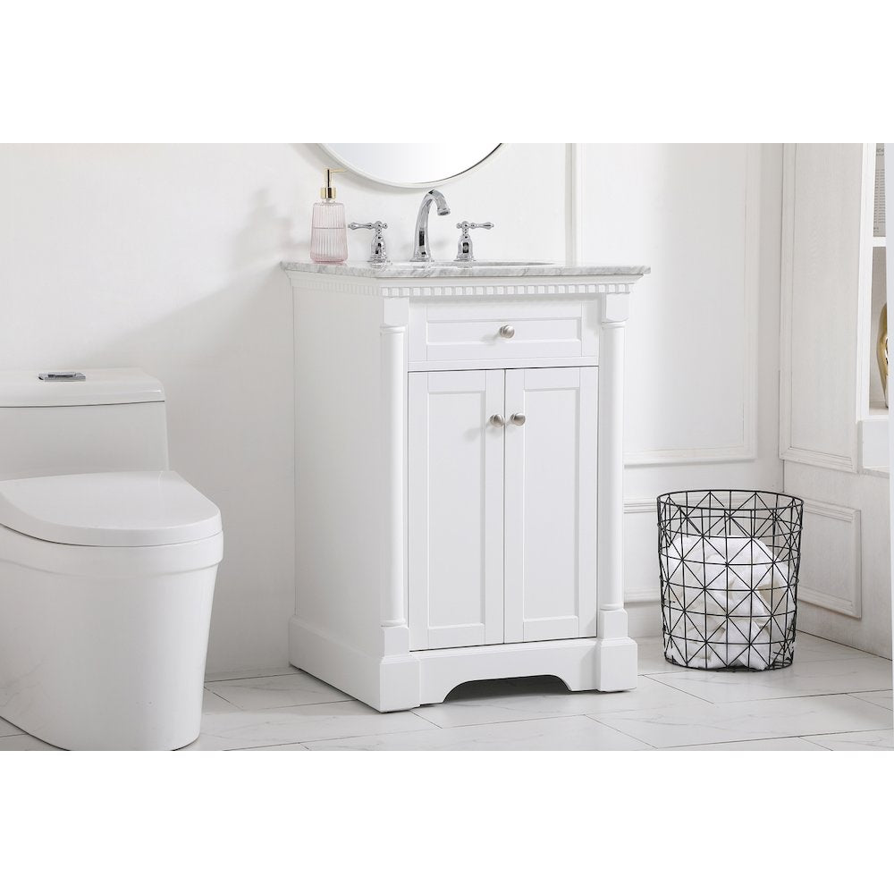 24 inch Single bathroom vanity in  White