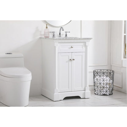 24 inch Single bathroom vanity in  White