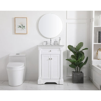 24 inch Single bathroom vanity in  White