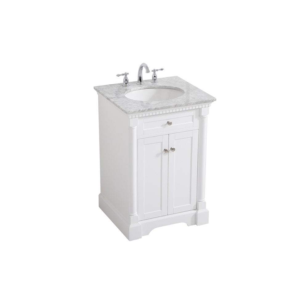 24 inch Single bathroom vanity in  White