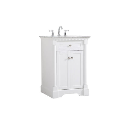 24 inch Single bathroom vanity in  White
