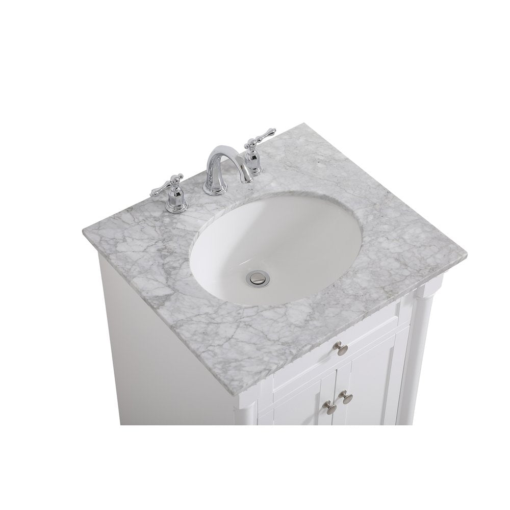 24 inch Single bathroom vanity in  White