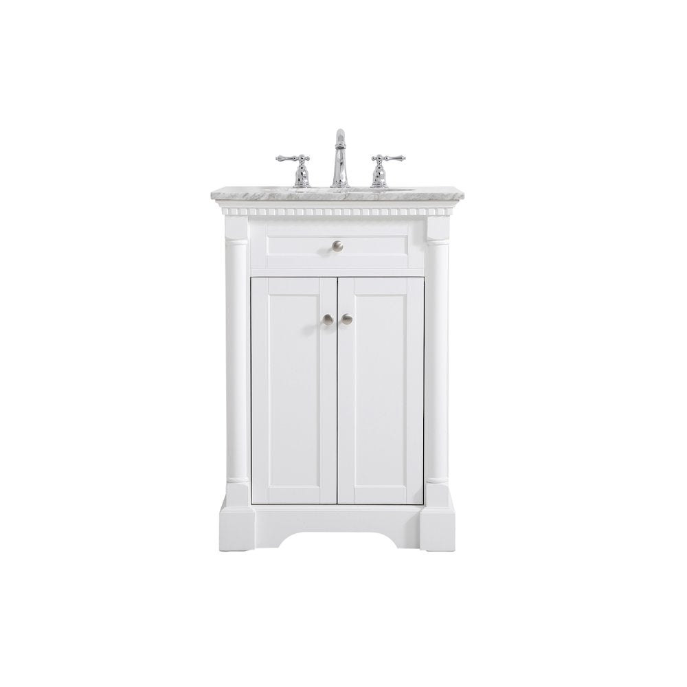 24 inch Single bathroom vanity in  White