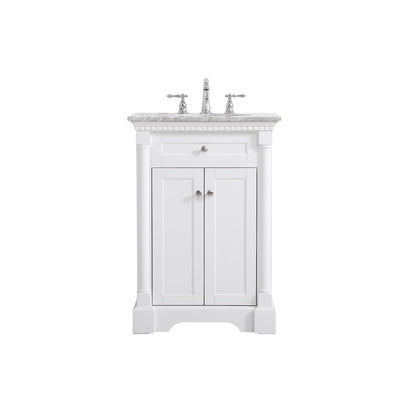 24 inch Single bathroom vanity in  White
