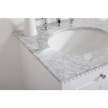 24 inch Single bathroom vanity in  White