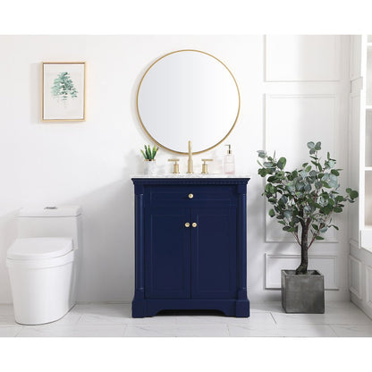30 inch Single bathroom vanity in  Blue