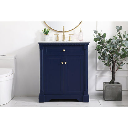 30 inch Single bathroom vanity in  Blue