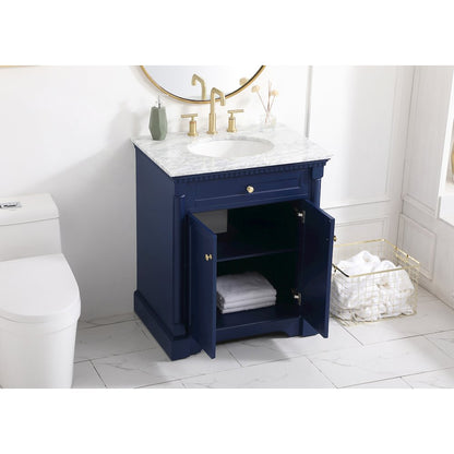 30 inch Single bathroom vanity in  Blue