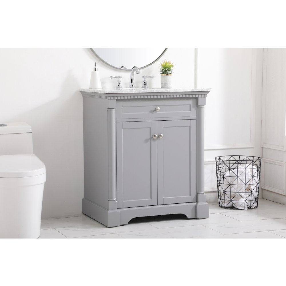 30 inch Single bathroom vanity in  Grey