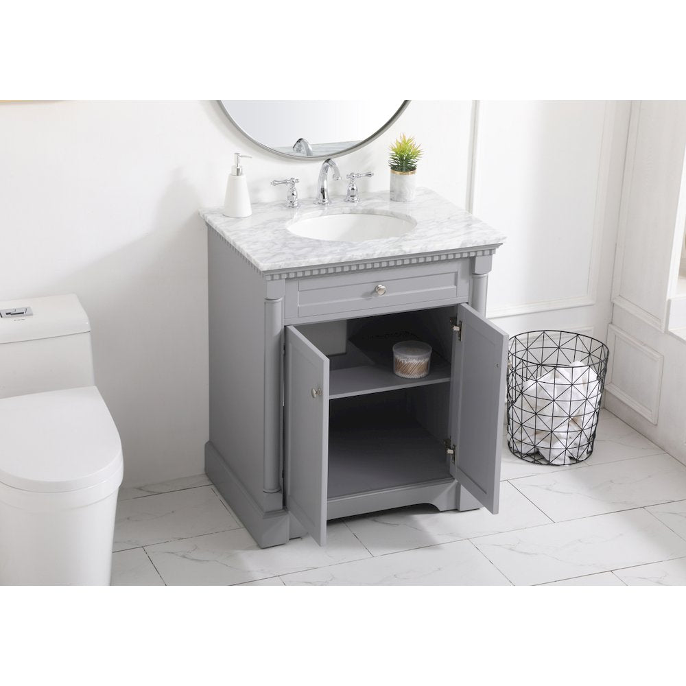 30 inch Single bathroom vanity in  Grey
