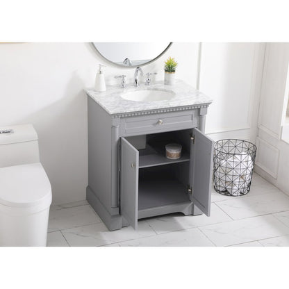 30 inch Single bathroom vanity in  Grey