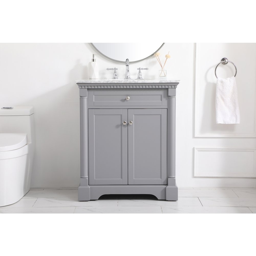 30 inch Single bathroom vanity in  Grey