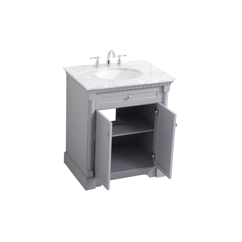 30 inch Single bathroom vanity in  Grey