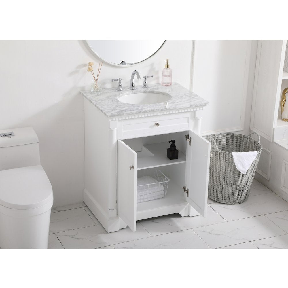 30 inch Single bathroom vanity in  White