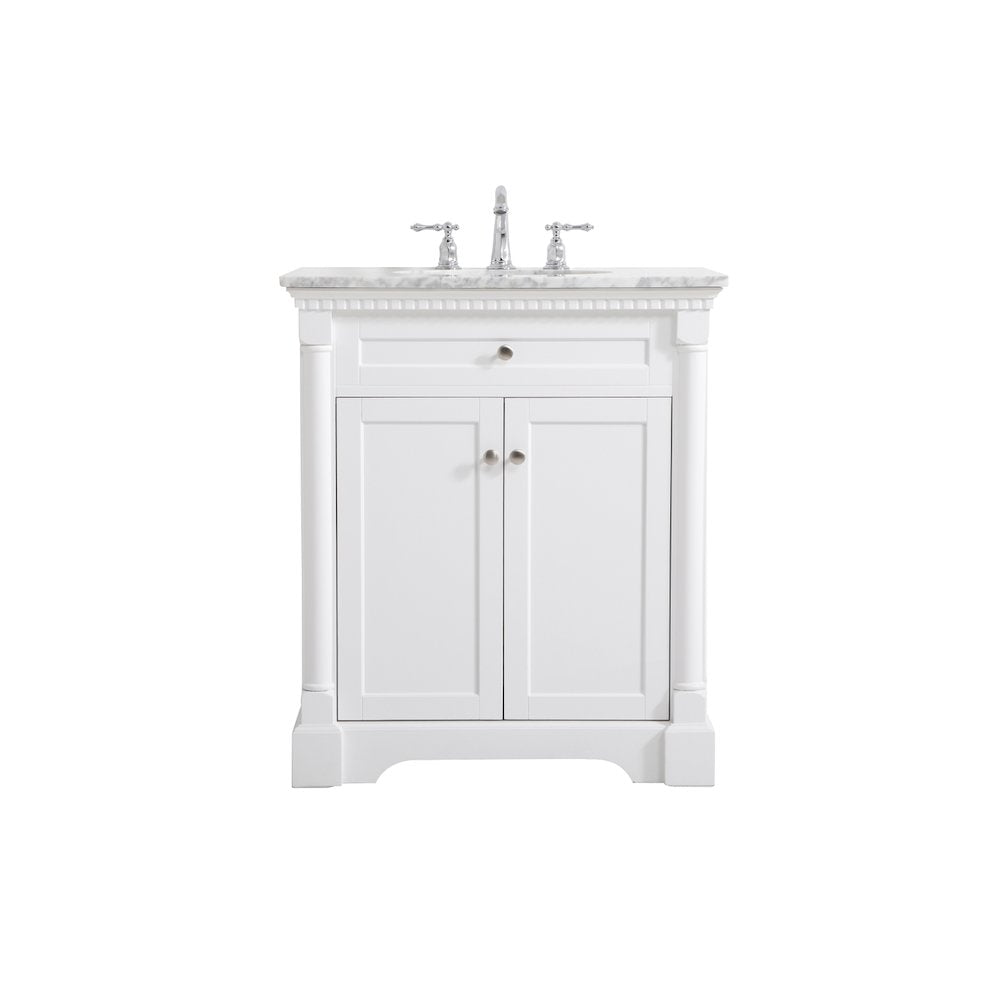 30 inch Single bathroom vanity in  White