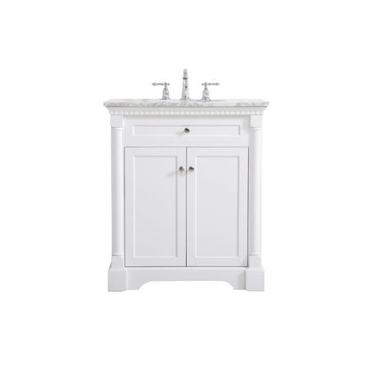 30 inch Single bathroom vanity in  White