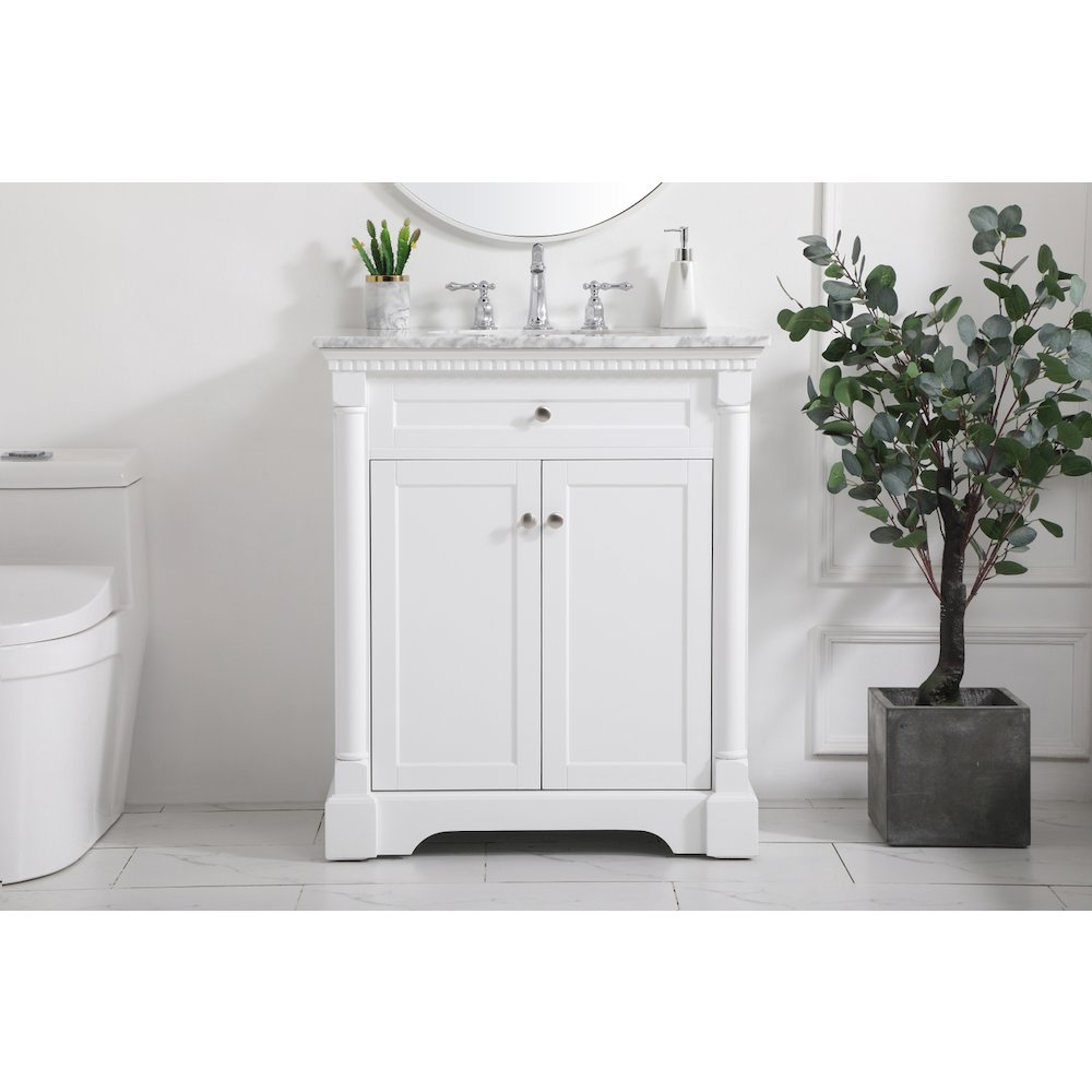 30 inch Single bathroom vanity in  White