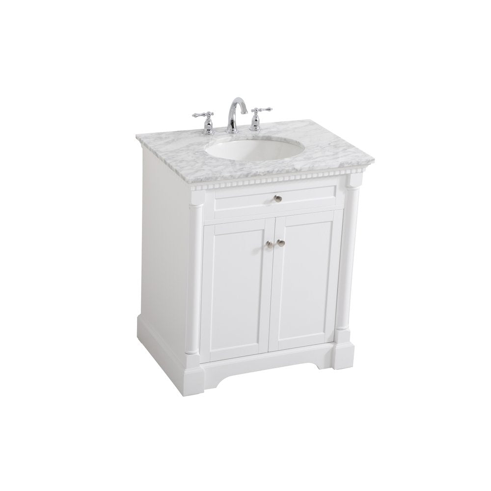 30 inch Single bathroom vanity in  White