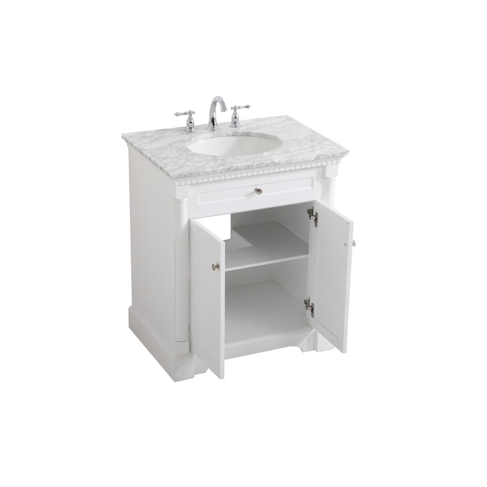 30 inch Single bathroom vanity in  White