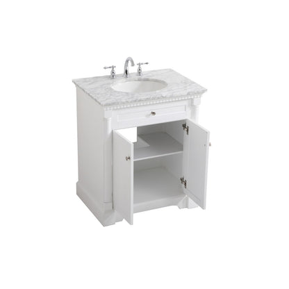 30 inch Single bathroom vanity in  White