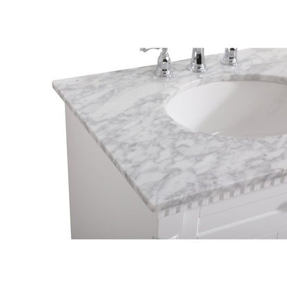 30 inch Single bathroom vanity in  White