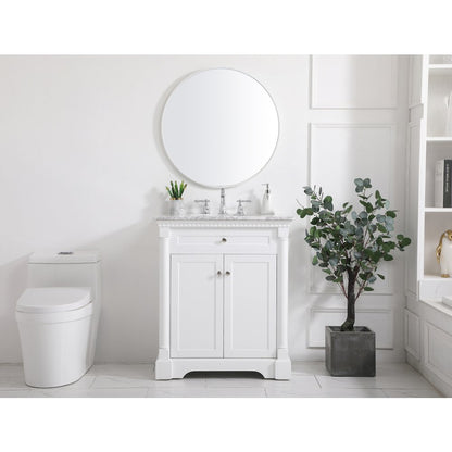 30 inch Single bathroom vanity in  White