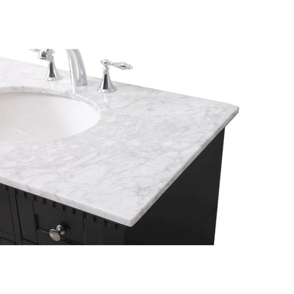 36 inch Single bathroom vanity set in black