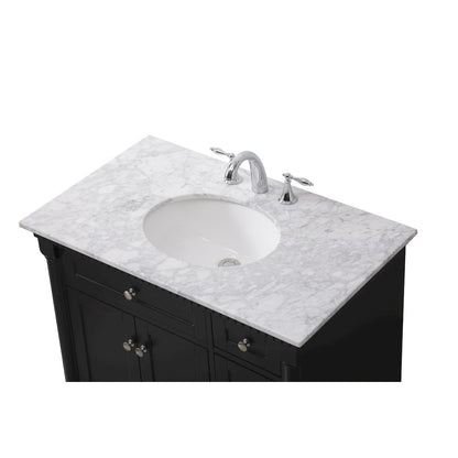36 inch Single bathroom vanity set in black