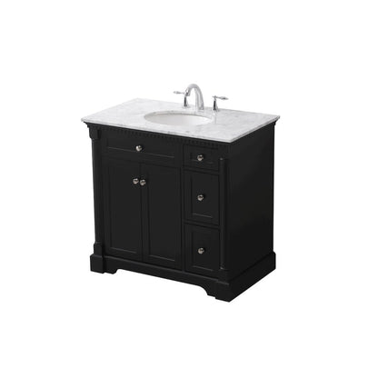 36 inch Single bathroom vanity set in black
