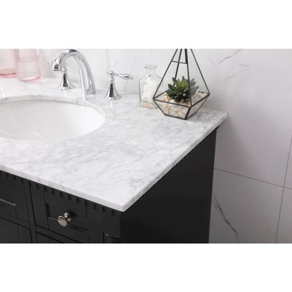36 inch Single bathroom vanity set in black